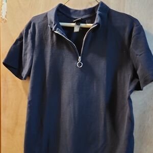 H&M Men's Black Half-Zip Shirt